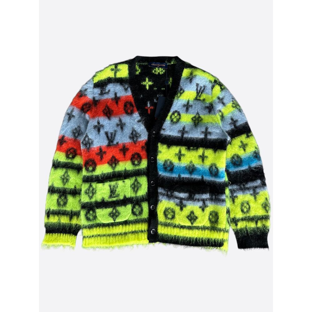 Louis Vuitton Multicolor Monogram Mohair Cardigan